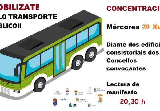 Concentración mañá ante o Concello en defensa do servizo de transporte público de viaxeiros